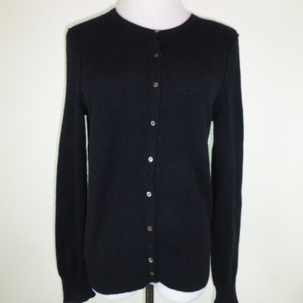 Sutton Studio BLOOMINGADALES CASHMERE cardigan sweater modern classic M